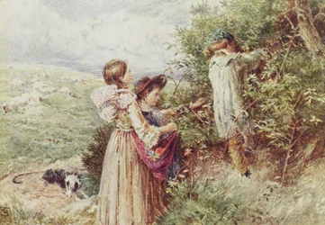 Children Picking Blackberries, 19th Century